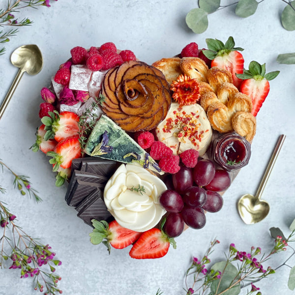 Heart Shape Vegan charcuterie, plant-based and dairy-free. Valentines Day Bay Area