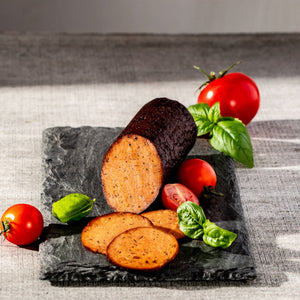 Tomato Basil Vegami. Best Vegan Salami