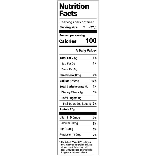 Nutrition Facts Tomato Basil Vegami Green Wolf Foods